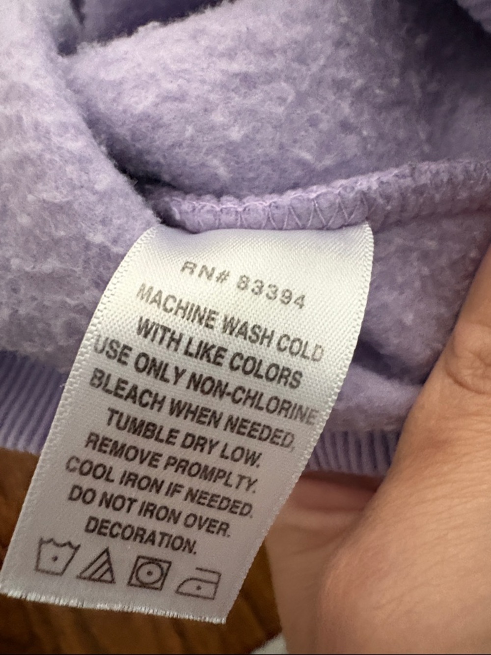 Kids Lavender Hoodie with Embroidered Goat Graphic - Picture 7 of 7